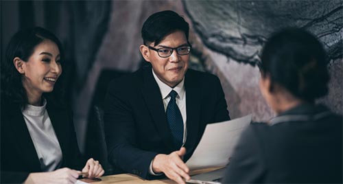 Staff responding to clients query